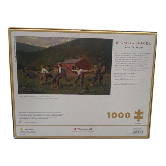 Pomegranate 1000 Piece Puzzle, Winslow Homer "Snap The Whip" 1872 Oil Painting - Picture 4 of 6
